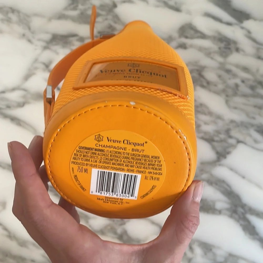 Veuve Clicquot Champagne ice bag, bottle and box